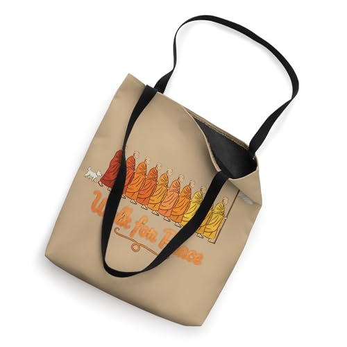 Walk For Peace Meditation Wellness Peaceful Buddhist Monks Tote Bag