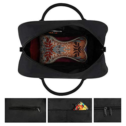 Large Capacity Travel Handbag with Zipper, Portable Nylon Crossbody Bag for Men Women Overnight Sports Gym Coastal | Portable