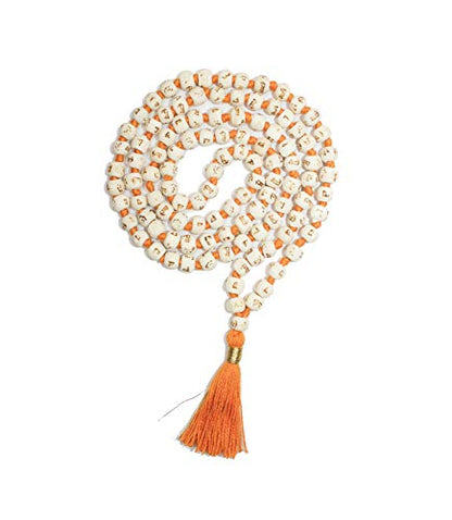 IS4A 8mm Tulsi Holy Basil |Hare Rama Hare Krishna |Japa Mala |Hindu Japa Mala |Tibetan Buddhist | Tulasi 108 + 1 Beads Necklace