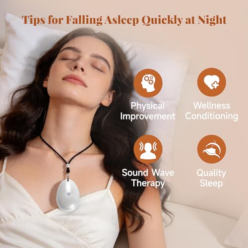 Sleep Sound Machine - Bone Conduction Portable White Noise Player, Rechargeable Handheld & Pendant Personal Audio Device, Calming Sound for Relaxation, Focus for Adults & Kids