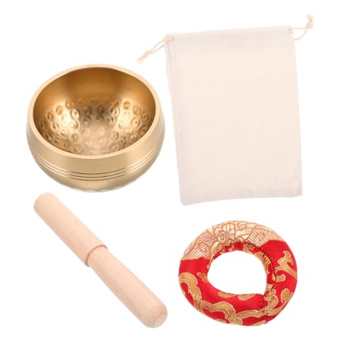 Singing Bowl Set Complete Meditation Kit with Cushion Mallet Pouch for Yoga Mindfulness Relaxation Vintage Sound Bowls for Calming Acoustics and Spiritual Practices