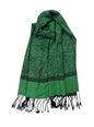 Pashmina Shawl Wrap for Women Soft Lightweight Multi-Purpose Scarf for Weddings, Parties & Casual Wear - color: Jacquard Green Black - Pl18103