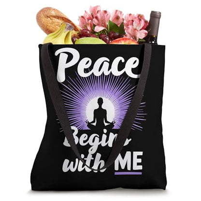Spiritual Retreat Meditation Relaxation Yoga Practice Tote Bag