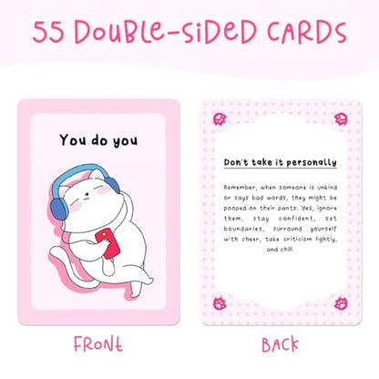 99FOX You are Pawsome Oracle Card Decks for Adults Teens Cat Inspiration Motivational Tabletop Game
