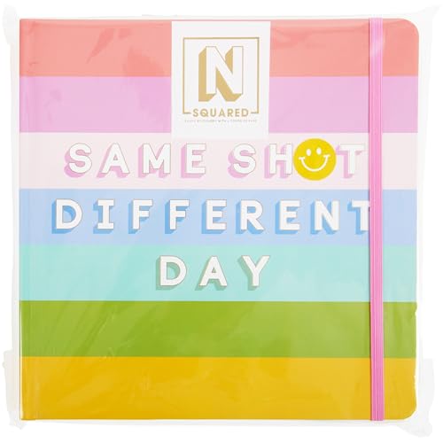C.R. Gibson J3N1S-25499 N Squared Striped 3-in-1 Blank, Dot Grid, and Lined Journal with 480 Pages, 8.5" x 8.5", Multicolor - style: Striped