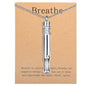 Anxiety Relief Pendant Mindfulness Breathing Necklace - Essential Oil Diffuser & Personal Inhaler Aromatherapy Necklaces for Women & Men (Steel) - color: Steel