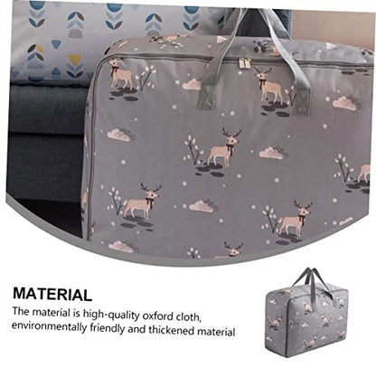 Ciieeo 1pc Quilt Storage Bag Capacity Household Packing Pouch Oxford Cloth Clothes Organizer for Home Dormitory for Grey