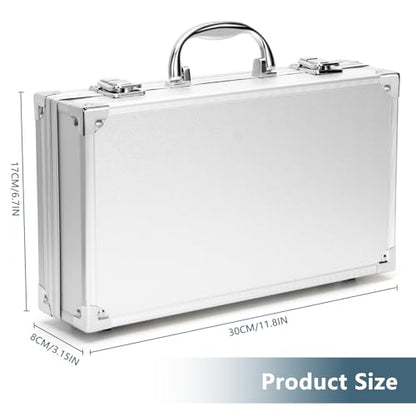 11.8 Inch Aluminum Tool Box Portable, Lockable Handle Portable Medicine Chest Organizer Aluminum Briefcases for Men Women-11.8x3.15x6.7in (30x8x17cm)