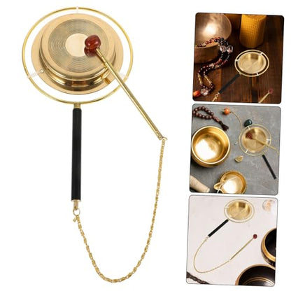 Buddhist Hand Bell for Meditation Brass Yin Qing Adornment Sound for and Rituals Design for Prayers Comfortable Grip for Mindfulness Practices