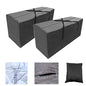 2 Pack Outdoor Cushion Storage Bag 48" L x 15.3" W x 21.6" H, Upgrade Zipper, Outdoor Patio Cushion Storage Bag Waterproof for Patio & Indoor Use