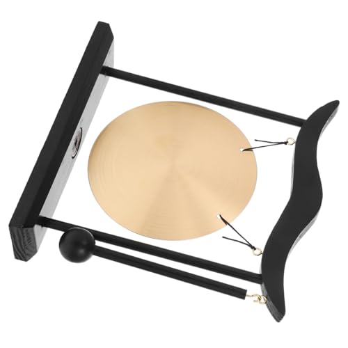 Toddmomy Fengshui Desktop Copper Gong Zen Decorative Centerpiece for Living Room Table Elegant Asian Ornament for Meditation and Calming Atmosphere Unique Home Office Decor