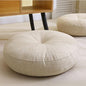 Large Round Meditation Floor Pillow, Thickened Comfortable, Washable Cotton Linen Cover, for Sitting Meditation, Yoga Living Room Tatami Floor Pillows & Cushions (White,Small)