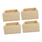 Tofficu 4pcs Small Wooden Storage Box Diy Wooden Storage Box Without Lid Cube Container Boys and Girls Toy Organizer Decorative - size: 15X15X7.2CM