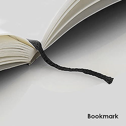 myPAPERCLIP Limited Edition A5 Plain Notebook | 192 Pages, 100 GSM, Soft Cover, A5 (5.83 × 8.27 in) | Flat Lay | Bookmark & Elastic Closure | Ruby