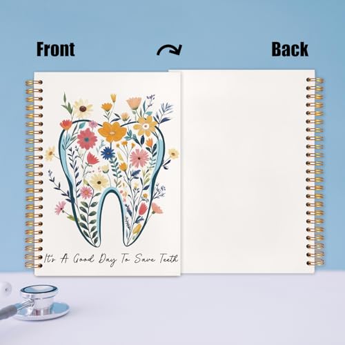 WUCHJ Dentist Gifts Notebook Journal, Dental Assistant Office Gifts for Women,It's a Good Day To Save Tooth Dental Spiral Notebook Journal for Note Taking, Dentist Office Supplies, 5.5x8.3 Inch - color: It's a Good Day To Save Tooth
