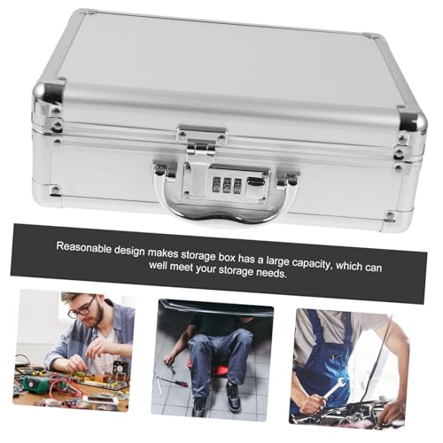 Aluminum Alloy Portable Storage Box Large Capacity Emergency First Aid Kit Hard Briefcase for Travel Tool Organizer Home and Outdoor Use
