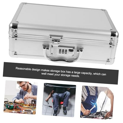 Aluminum Alloy Portable Storage Box Large Capacity Emergency First Aid Kit Hard Briefcase for Travel Tool Organizer Home and Outdoor Use