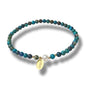 Morchic 4mm Natural Gemstone Beads Stretch Bracelet for Women, With Freshwater Pearls, Energy Gem Birthday Gift for Her 7.2” - color: Peru Turquoise