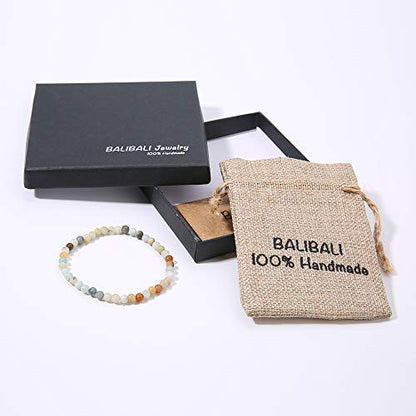4MM Mini Gemstone Energy Bracelets Tiny Bracelet Natural Stone Statement Bracelet Charm Beaded Couples Bracelets - color: Pure Amazonite