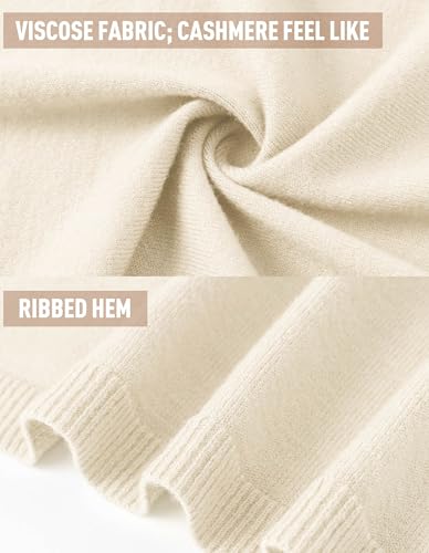 PULI Women's Versatile Knitted Shawls Scarf Poncho Sweater with Buttons Lightweight Spring Summer Fall Wraps - color: A-beige