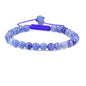 Keleny Natural Gemtone 6mm Round Beads Crystal Adjustable Braided Macrame Tassels Bracelets Unisex - color: Blue Aventurine