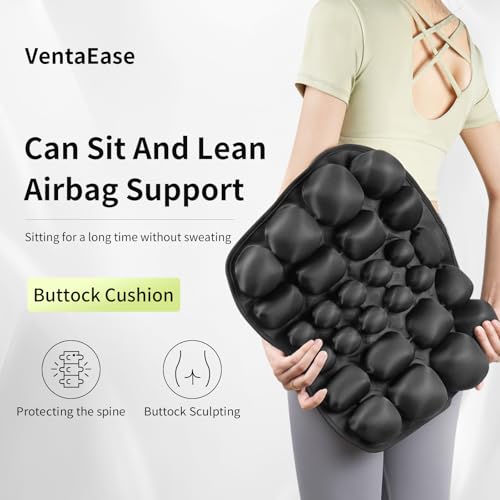 Ergonomic Office Chair Cushion with Lumbar Support Pillow for Tailbone Pain Relief and Pressure Relief, Portable Seat Cushion for Office Chairs and Car Seats