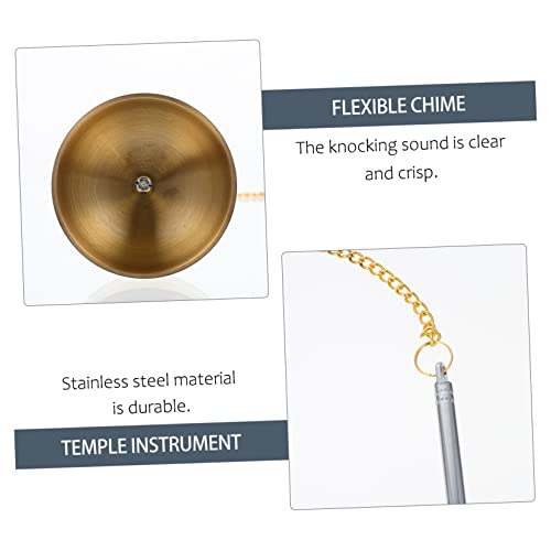 1pc Chime Instrument Buddhist Temple Bells Tibetan Buddhist Decor Meditation Sound Chime Handbell for Meditation