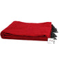 Open Road Goods Solid Color Mexican Yoga Blanket – Large Handwoven Throw for Yoga, Beach, Camping or Home – Soft and Durable Cotton Blend - color: Red Blanket