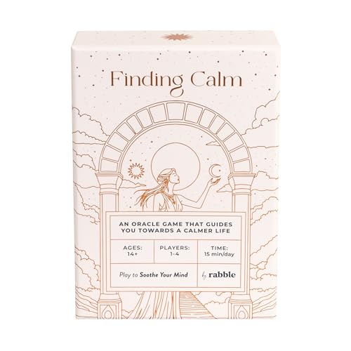 Rabble Finding Calm - A Calming Tarot Card Game | 1-4 Players, Includes Guidebook for Mental Health, Mindfulness, and Positive Affirmations, for Oracle Beginners