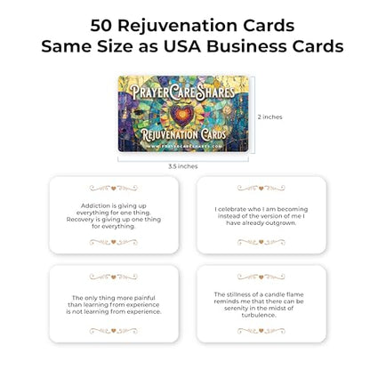 Daily Sobriety Wellness Kit- Portable Sobriety Kit with 50 Assorted Daily Rejuvenation Cards for Addiction Recovery and Positive SobrietyQuotes. - style: Rejuvenations Kit - 50 Sobriety Cards