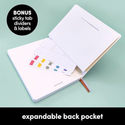 PAPERAGE Softcover Lined Journal Notebook (Black), 176 Pages, College Ruled Notebook, Small 5.6 inches x 7.9 inches - 100 gsm Thick Premium Paper - color: Black
