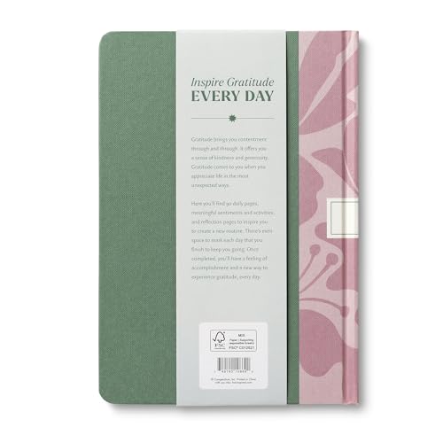 Compendium – Gratitude Every Day Guided Journal: A Daily Practice for Joy and Contentment – A 5-Minute a Day Personal Growth Notebook – An Inspiring Daily Journal for Forming New Habits - color: Gratitude Green