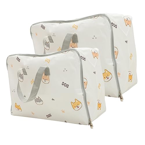 2pcs Large Capacity Oxford Fabric Storage Bags Portable Pouches for Clothes and Blankets Medium Extra Large Home and Travel Organization