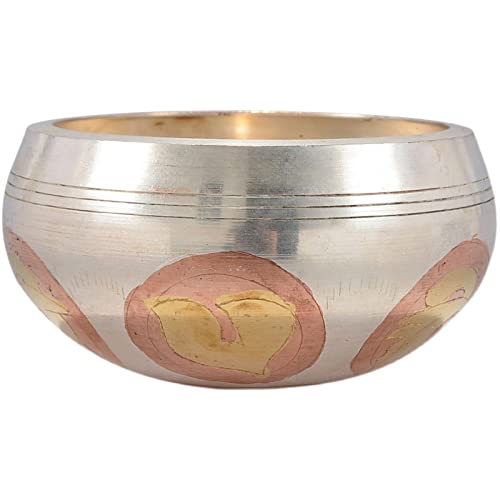 White Copper Buddha Sound Bowl Singing Bowl Copper Bowl Yoga Meditation Singing Bowl for Healing Prayer Relaxaion Healing，White 10cm