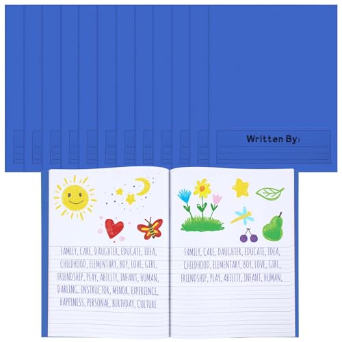 Henoyso 12 Pcs Primary Composition Notebook K-2 Primary Journal, Notebook for Kids Supplies, Bulk Blank Writing Book for Kid to Write Draw Journal 60 Page (9.8″ X 7.5″,Royal Blue) - color: Royal Blue, size: 9.8″ X 7.5″