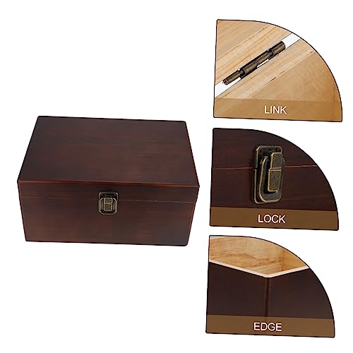 Homoyoyo Multifunctional Storage Bin Wooden Storage Organizer Desktop Wooden Organizer