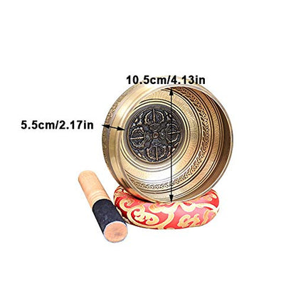 Handmade Gift Peaceful Relaxation Yoga Tibetan Singing Bowl Set Alloy