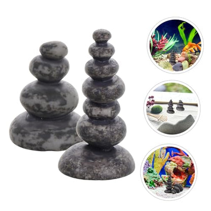 20pcs Japanese Garden Zen Home Decor Handmade Balancing Stone Statues for Fish Tank Rockery