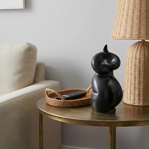 Tai Chi Motion Ceramic Sculpture - Handmade Jingdezhen Porcelain Statue, 7-Inch Abstract Yin Yang Zen Figurine for Home Office Desk Shelf Décor