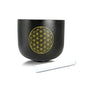 6" B Note Flower of Life Black Crystal Singing Bowl Frosted Quartz Crown Chakra Meditation Sound Healing Suede Striker O-ring - size: 6 inch B NOTE
