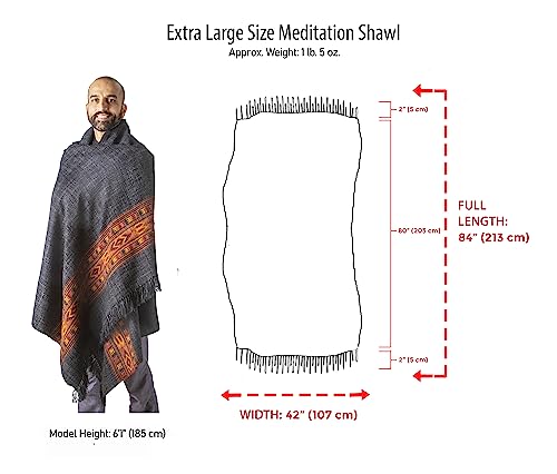 Meditation Shawl or Blanket, Exotic Shawl/Wrap, Oversize Scarf or Stole. Unisex