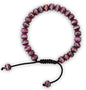 Tibetan Prayer Mala Embedded Medicine Bracelet Yoga Healing Beads Adjustable Wrist Mala For Meditation Many Color Choices (Purple)