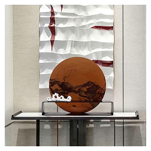 Sculpture Tabletop New Chinese Ink Zen Round Room Desktop Desktop Statue