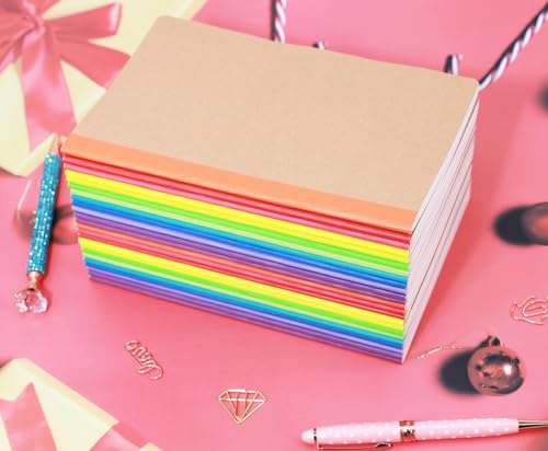 12 Pack Kraft Notebooks, Journals in Bulk for Writing, Blank Paper Sketchbooks, 60 Pages Notebook, 8.3x5.5 Inch, A5 Size, Travel Journal Set, for Gifts, Students and Office Supplies