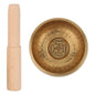 PRETYZOOM Authentic Nepal Hand-hammered Singing Bowl 8cm with Wooden Striker – Meditation Sound Bowl for Beginners Yoga Mindfulness and Relaxation Healing
