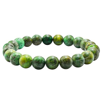 Amazing Gemstone Crystal Bracelet for Women Men's Gifts - Protection Healing Crystal Bracelet - 8mm Gemstone Beaded Stretchable Bracelet Pulseras Para Hombres Mujer Stocking Stuffers Mothers Day Gift (African Turquoise) - color: African Turquoise