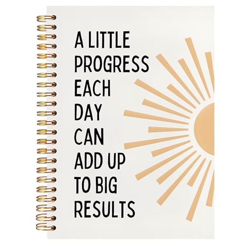 BearCake Boho Sun Inspirational Motivational Notebooks Journal,Mental Health Gifts, a Little Progress Each Day Can Add Up to Big Results Notebooks,Boho Sunshine Notebook,Spiral Notebook 5.5x8.3 - color: white-physiotherapy-sunrise