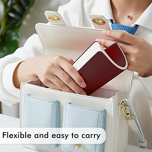 feela 8 Pack Soft Cover Journal Bulk, Notebooks College Ruled for Work, Lined Travel Journal for Women Men, Note Taking Notebook School Supplies Business Writing, 8.2” x 5.5”, A5, Wine - color: 8 Wine