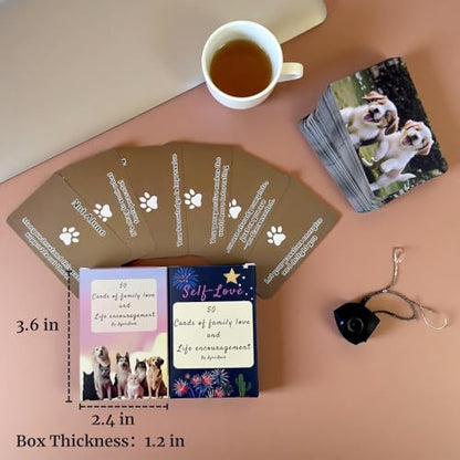 Mindfulness Cards, 50 Positive Affirmations and Encouragement Cards for Self-Love Journey, Motivational Deck Inspirational Quotes to Enhance Daily Self-Care and Mental Positivity - color: Affirmation-Mingfulness