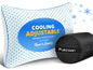 Cooling Shredded Memory Foam Travel & Camping Pillow Large, Adjustable College Dorm Pillow for Home-Like Comfort,Compressible Portable & Medium Firm Neck Support, Ideal Sleeping, Car, Airplane - size: L - 23 x 16 Inch